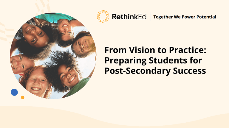 From Plans to Progress PDF cover for RethinkEd webinar