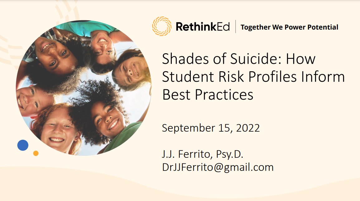 Page 1 of Shades of Suicide Webinar Slides